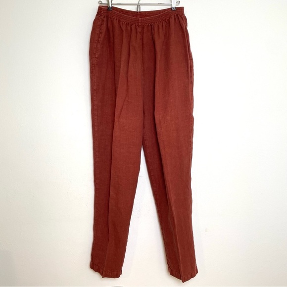 CALIFORNIA THREADS 2 Piece Set Vintage Linen Lagenlook Boho Tunic Pants Made USA - Picture 4 of 16